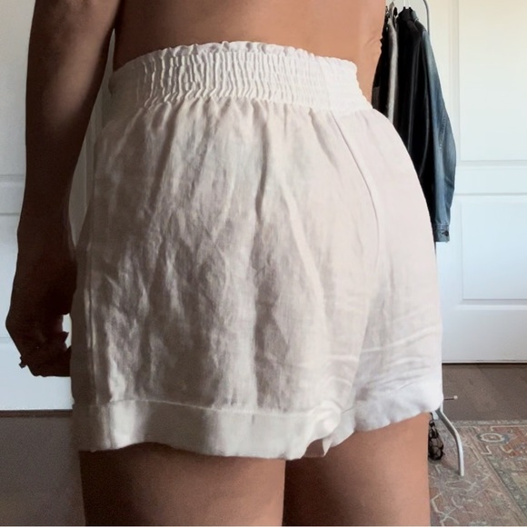Reformation White Linen Shorts - Picture 4 of 8